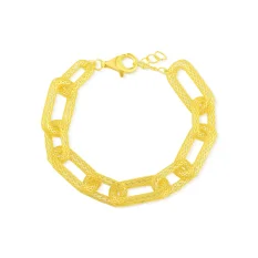 Masivní pozlacený stříbrný náramek SVLB0934S75GO18