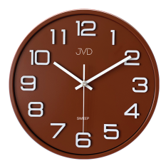 Nástěnné hodiny JVD SWEEP hnědé HX2472.5
