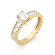 Masivní zlatý prsten se zirkony ALVP-289