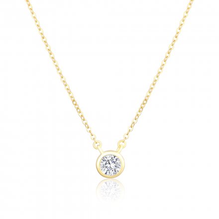 Stříbrný náhrdelník s kamínkem pozlacený SVLN0618SH2GO45