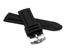 Masivní silikonový řemínek černý ZRC silicon 28 mm