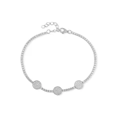 Stříbrný náramek zdobený zirkony SVLB0547X750018