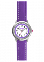 Fialové třpytivé dívčí hodinky se kamínky CLOCKODILE SPARKLE CWG5092