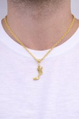 Zlatý přívěsek hokejka s rukavicí PA001480