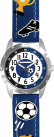 CLOCKODILE Svítící modré chlapecké hodinky FOTBAL CWB0070