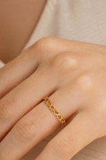 Zlatý prsten se srdíčky HELP-150Z64