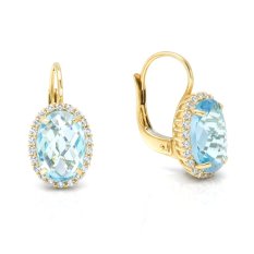 Zlaté náušnice s topazem EAG00113