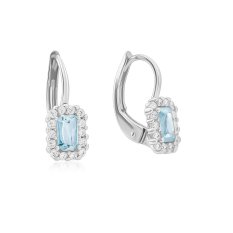 Náušnice z bíléh zlata s topazem EAG00100