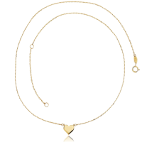 MINET Zlatý náhrdelník se srdíčkem JMG0144WGN48