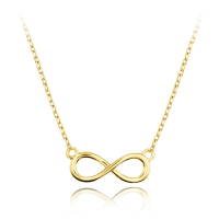 MINET Elegantní zlatý náhrdelník nekonečno JMG0267WGN45