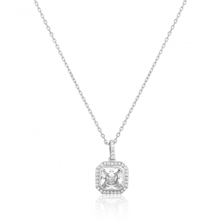 Stříbrný náhrdelník se zirkony SVLN0585SH2BI45
