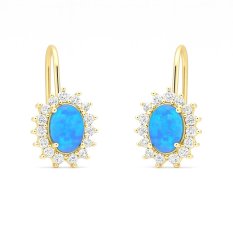 Zlaté náušnice s opálem KO-2366032007
