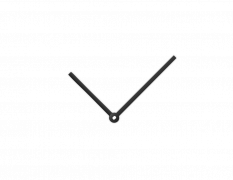 Černé rovné hliníkové ručičky na hodiny 90 mm | 65 mm APH002B