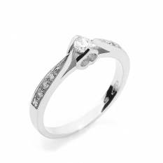 Zásnubní prsten z bílého zlata KO-226812028B51