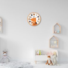 Dětské designové hodiny bílé/světle hnědé Prim E07P.4263.5300
