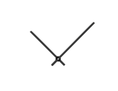 Černé rovné hliníkové ručičky na hodiny 120 mm | 90 mm APH064B