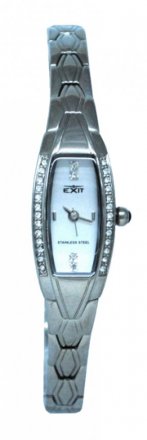 Dámské nerezové hodinky zdobené zirkony Exit D9470