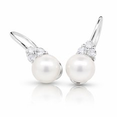 Perlové náušnice z bílého zlata Cutie C2235-55-C4-X-2