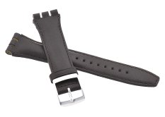 Řemínek k hodinkám Swatch kůže hnědý 17mm