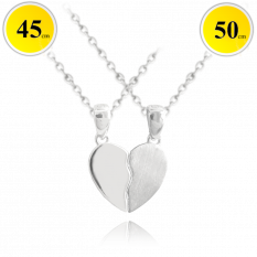 MINET Stříbrný náhrdelník FOREVER LOVE JMAN0279SN45