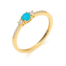 Zlatý prsten se zirkony KLOP-111Z