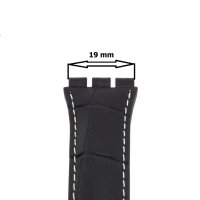Řemínek k hodinkám Swatch kůže modrý 19 mm 6431912ST13