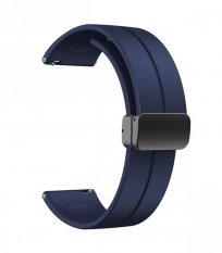 Stylový modrý řemínek na hodinky vyrobený z vysoce kvalitního silikonu CS0SBR45.05.22 - 22 mm