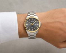 LAVVU 20 ATM Pánské hodinky ISBRYDER Gold-GREY LWM0335