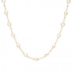 Dámský zlatý náhrdelník se zirkony KLOR-363