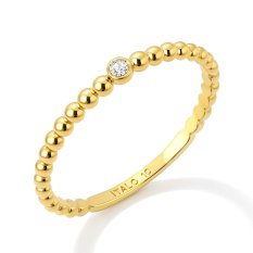 Elegantní zlatý prsten s jemným kuličkovým designem HELP-105Z58