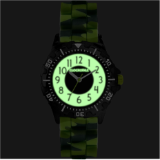 CLOCKODILE Svítící maskáčové sportovní chlapecké dětské hodinky CWB0083