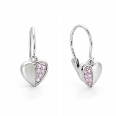 Dětské náušničky srdíčka HELN-100BL