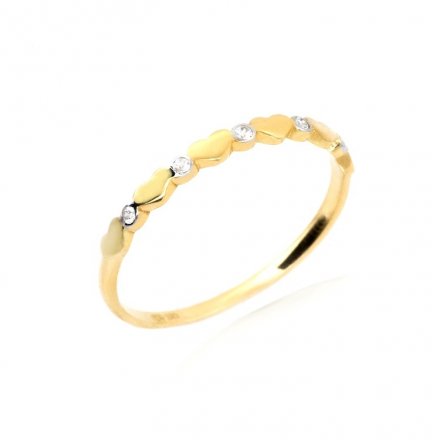 Jemný prsten ze žlutého zlata HELP-100Z55