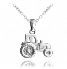 MINET Stříbrný náhrdelník TRAKTOR JMAN0430TN45