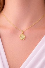 Zlatý náhrdelník květina KLOR-180Z45