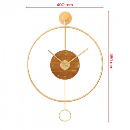 Designové kovové hodiny zlaté MPM Circulo - A E04.4285.80