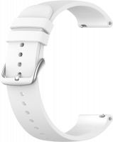 Bílý silikonový řemínek na hodinky LS00W20 - 20 mm
