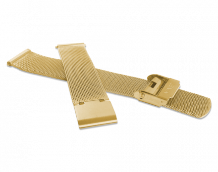 Zlatý kovový tah s rychloupínací stěžejkou MINET MESH Band Original Gold MPSMG16 16mm