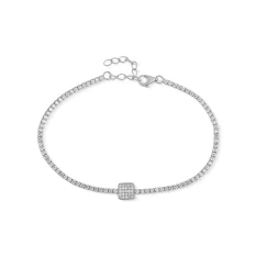 Stříbrný náramek zdobený zirkony SVLB0545X750018