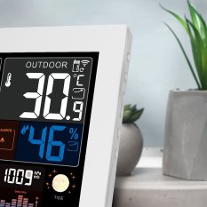 Barevná digitální XL meteostanice s USB nabíjením TE81W-XL