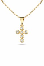 Elegantní zlatý křížek se zirkony ZP0426XJ71-0500