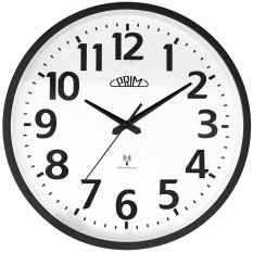Designové plastové hodiny černé PRIM Radio Classic E01P.4183.90