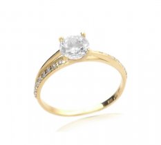 Zásnubní prsten ze žlutého zlata RA001664