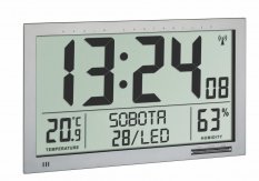 Nástěnné XL digitální hodiny s teploměrem a vlhkoměrem 60.010.529