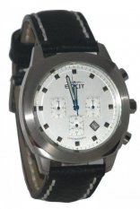 Pánské hodinky s chronografem na koženém řemínku Exit 6018C