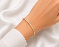 Elegantní pevný zlatý náramek BA000701
