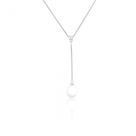 Stříbrný náhrdelník s perlou SVLN0559SD2P145