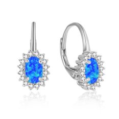 MOISS stříbrné náušnice OPÁL E0003653