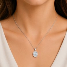 MINET Luxusní stříbrný náhrdelník se zirkonem JMAS0329SN45