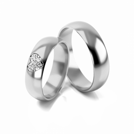 Zlaté snubní prsteny se zirkony vzor 310/W